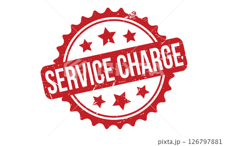 Service Charge Rubber Stamp Seal Vector 126797881