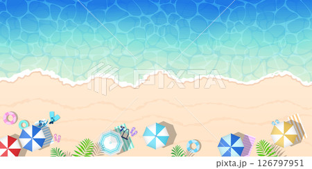 美しい海と波打ち際 126797951