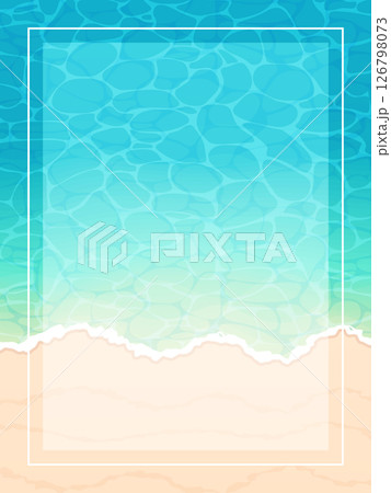 美しい海と波打ち際 126798073
