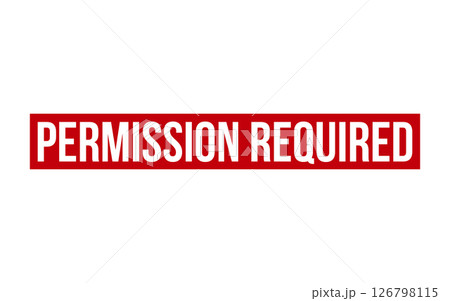 Red Permission Required Rubber Stamp Seal Vector 126798115