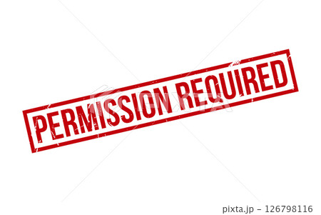 Permission Required Rubber Stamp Seal Vector 126798116
