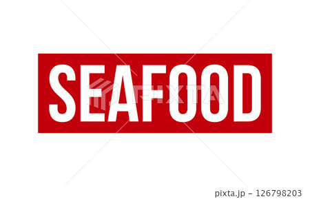 Seafood Rubber Stamp Seal Vector Seafood Rubber Stamp Seal Vector 126798203