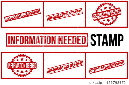 Information Needed rubber grunge stamp set vector 126798572