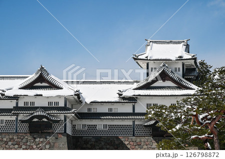 雪景色が美しい金沢城公園 雪景色が美しい金沢城公園 126798872
