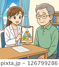 高齢者に食事指導 126799286