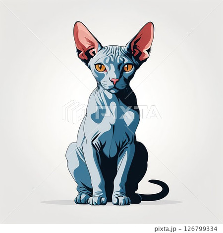 圧倒的な個性を放つネコのスフィンクス 圧倒的な個性を放つネコのスフィンクス 126799334