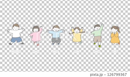 Jumping children set 126799367