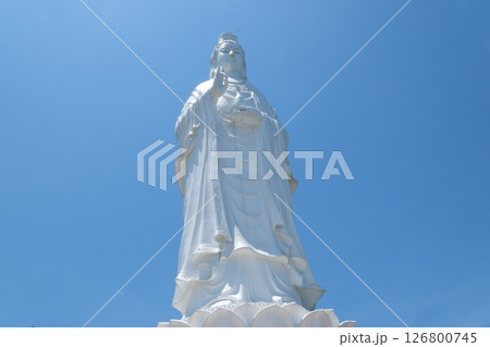 DANANG VIETNAM Lady Buddha statue at the Linh Ung Pagoda in Danang city in Vietnam 126800745