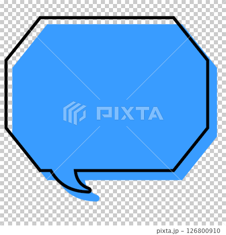 A simple speech bubble with misaligned lines, an octagon with corners 126800910