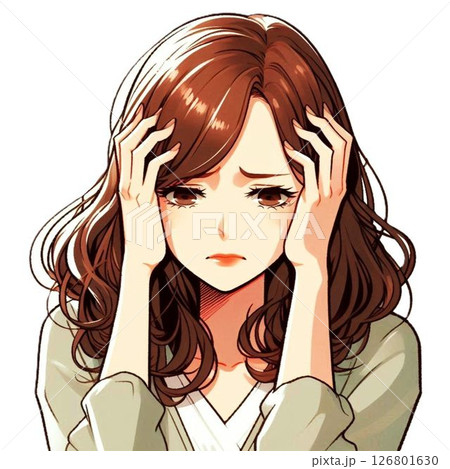 悩んでいる女性 126801630