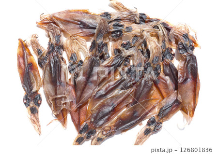ほたるいか素干し　白背景 126801836