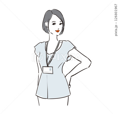 ボブヘアのかっこいいビジネスウーマン 126801967