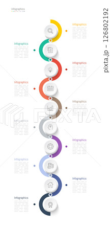 Infographic 10 options design elements for your business data. Vector Illustration. 126802192