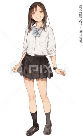 学校の制服の女の子 126802638