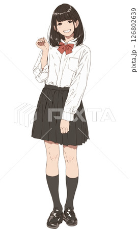 学校の制服の女の子 126802639