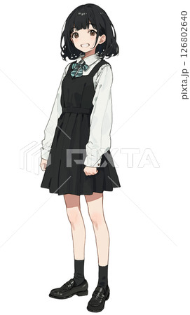 学校の制服の女の子 126802640