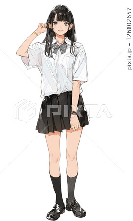 学校の制服の女の子 126802657