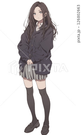 学校の制服の女の子 126802663