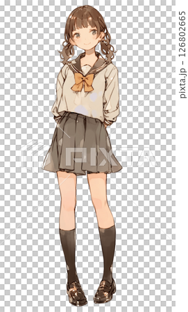 学校の制服の女の子 126802665