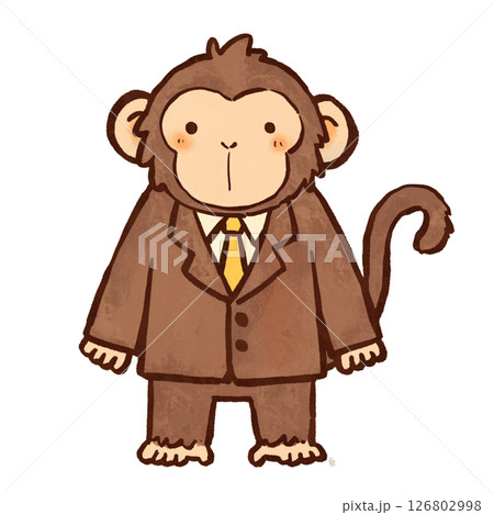 スーツを着た猿 126802998
