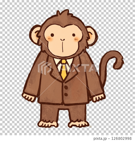 スーツを着た猿 126802998