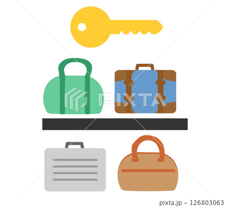 手荷物一時預かり所マーク　案内図用記号 126803063