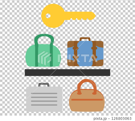 手荷物一時預かり所マーク　案内図用記号 126803063