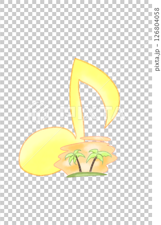 漂浮在音符上的熱帶島嶼 漂浮在音符上的熱帶島嶼 126804058