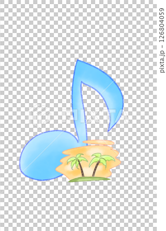 漂浮在音符上的熱帶島嶼 126804059