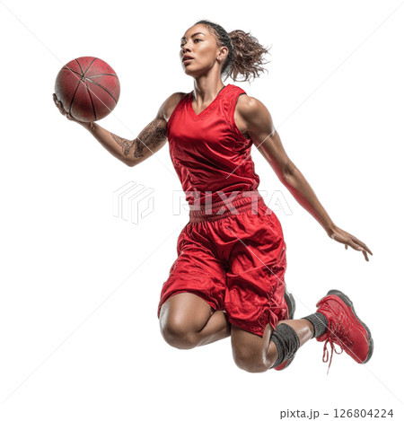 女性バスケットボール選手 126804224