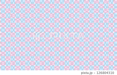 Pink and light blue two-tone tile pattern with three lines Pink and light blue two-tone tile pattern with three lines 126804310