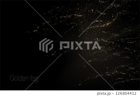 Isolated design component, abstract chaotic tinsel pattern on black background 126804412