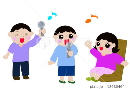 カラオケを楽しむ男女グループ 126804644