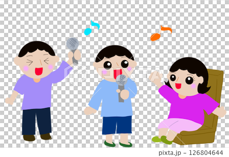 カラオケを楽しむ男女グループ 126804644