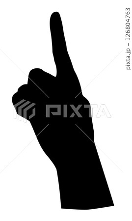 指差しのシルエット 指差しのシルエット 126804763