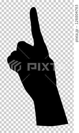 指差しのシルエット 指差しのシルエット 126804763