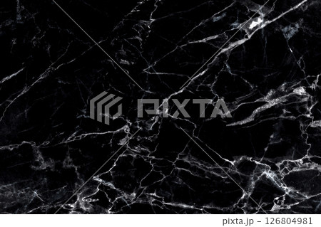 Black Abstract pattern, natural color marble with jagged traces for a high resolution background. 126804981