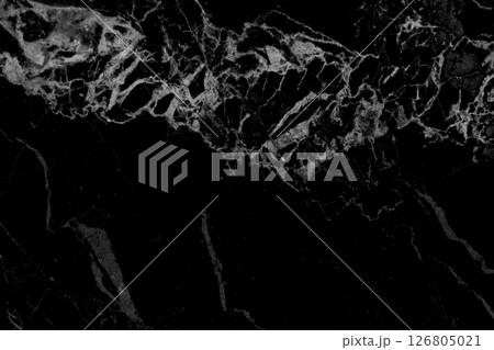 Black and white background marble wall texture for design art work, seamless pattern of tile stone with bright and luxury. 126805021