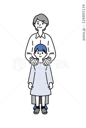 おばあちゃんと孫(女の子) おばあちゃんと孫(女の子) 126805134