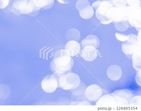 背景素材　水玉模様のリフレクション　ブルー系統 126805354