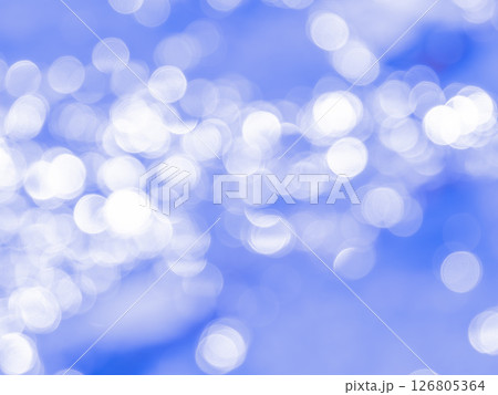 背景素材　水玉模様のリフレクション　ブルー系統 126805364