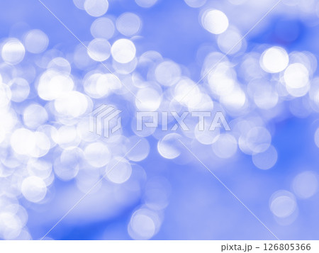 背景素材　水玉模様のリフレクション　ブルー系統 126805366