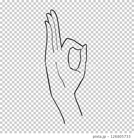 チンムドラーのポーズ　白黒イラスト 126805733