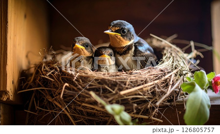 ツバメの雛 ツバメの雛 126805757