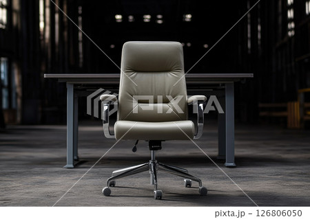 Bankruptcy and business failure concept - deserted office chair. 126806050