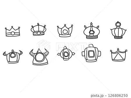 モノクロ王冠【10個セット】 126806250