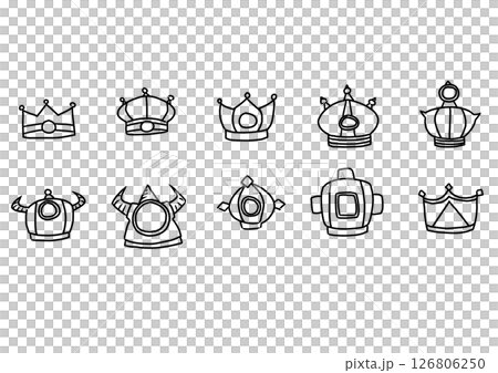 モノクロ王冠【10個セット】 126806250