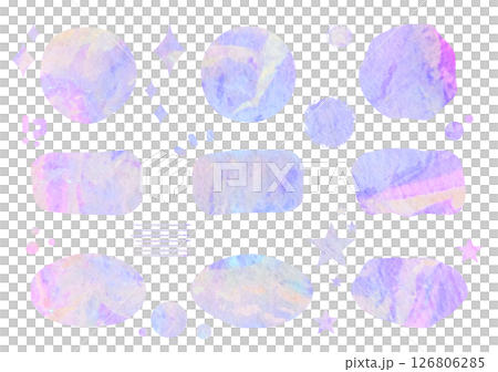 Fairytale color arrangement: watercolor style speech bubble set 126806285