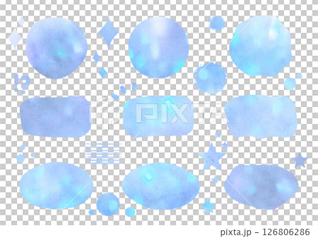 Fairytale color arrangement: watercolor style speech bubble set Fairytale color arrangement: watercolor style speech bubble set 126806286