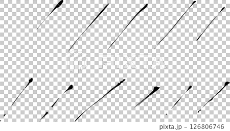 墨の飛び散り線・飛沫・飛び散り和風装飾素材 126806746